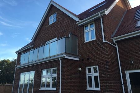 Glass Balcony with Privacy Screens