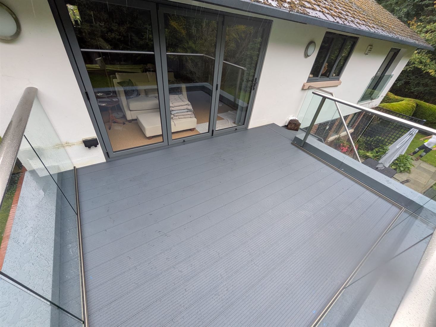 completed balcodeck - deck surface that is waterproof