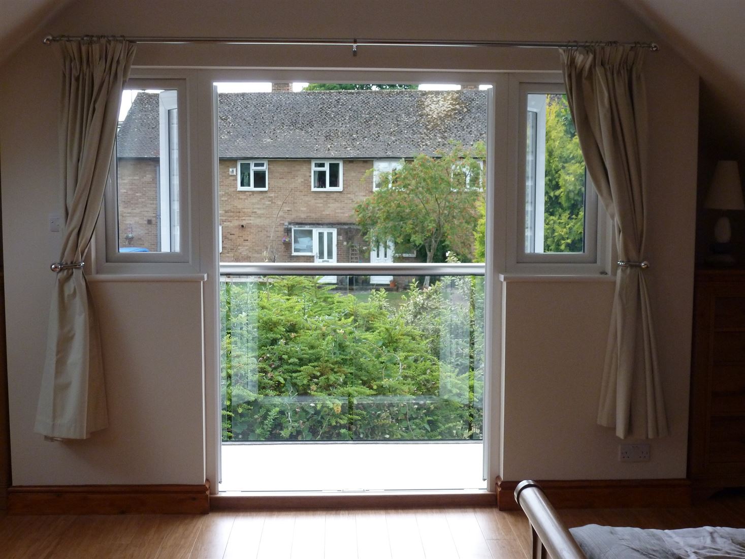 Internal view of a Royal Chrome Orbit Juliet Balcony