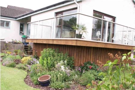 Glass Balustrade on home in Kirkcudbrightshire