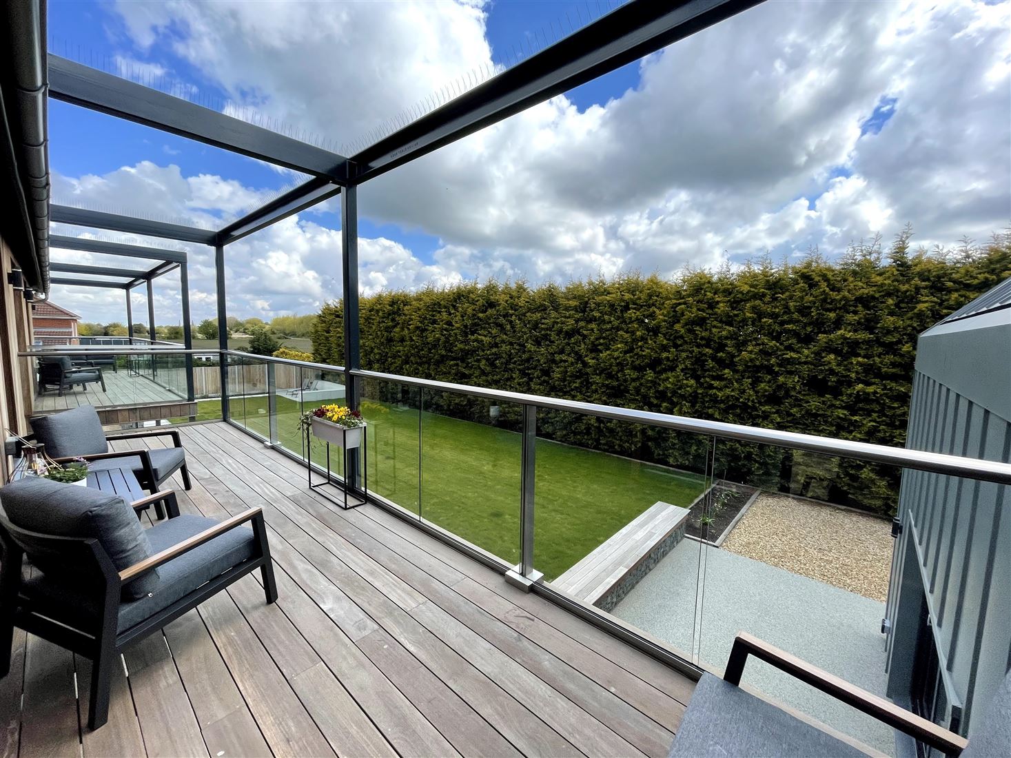 Large Glass balconies in Peterborough