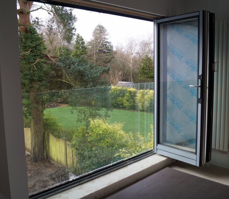 Frameless Juliet Balcony installed on a property in Solihull