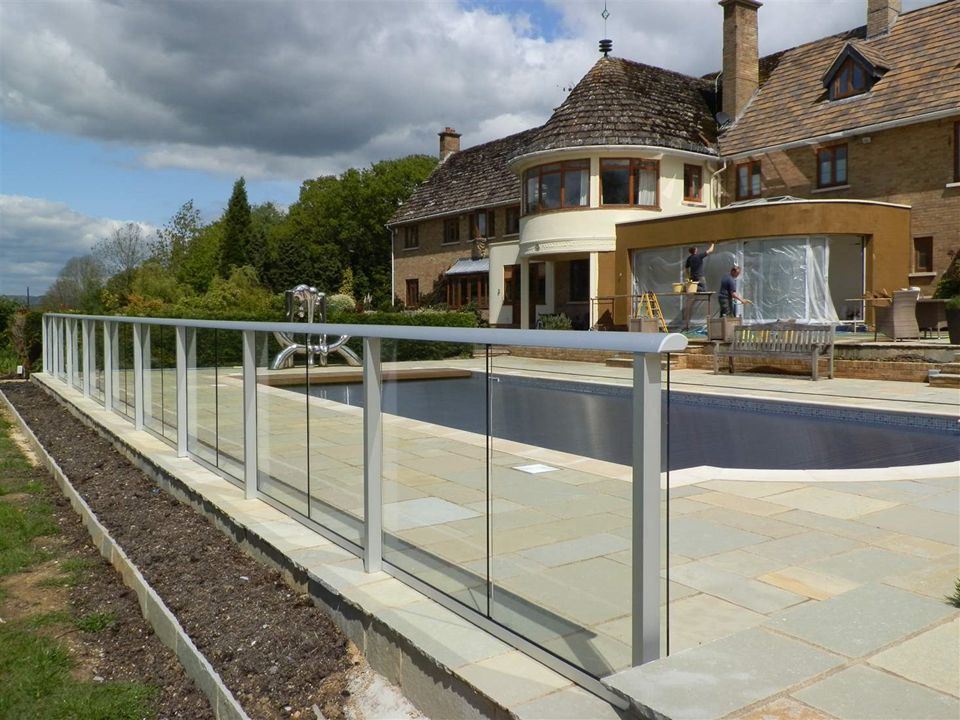Glass Balustrades in a pool