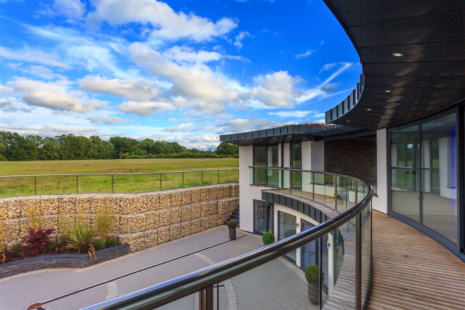 glass and steel balustrade