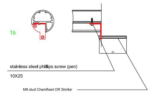 lower fixing for wall bracket