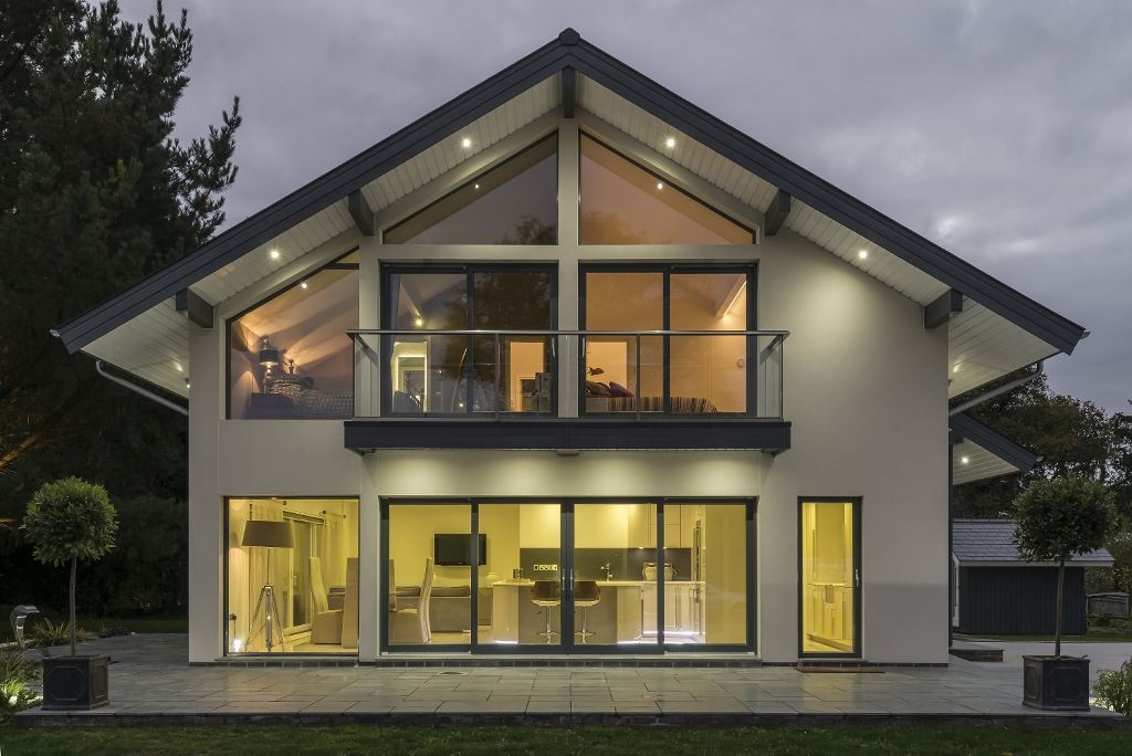 Two Glass Balustrades installed on Scandia-Hus' Adelia Show Home at its East Grinstead headquarters