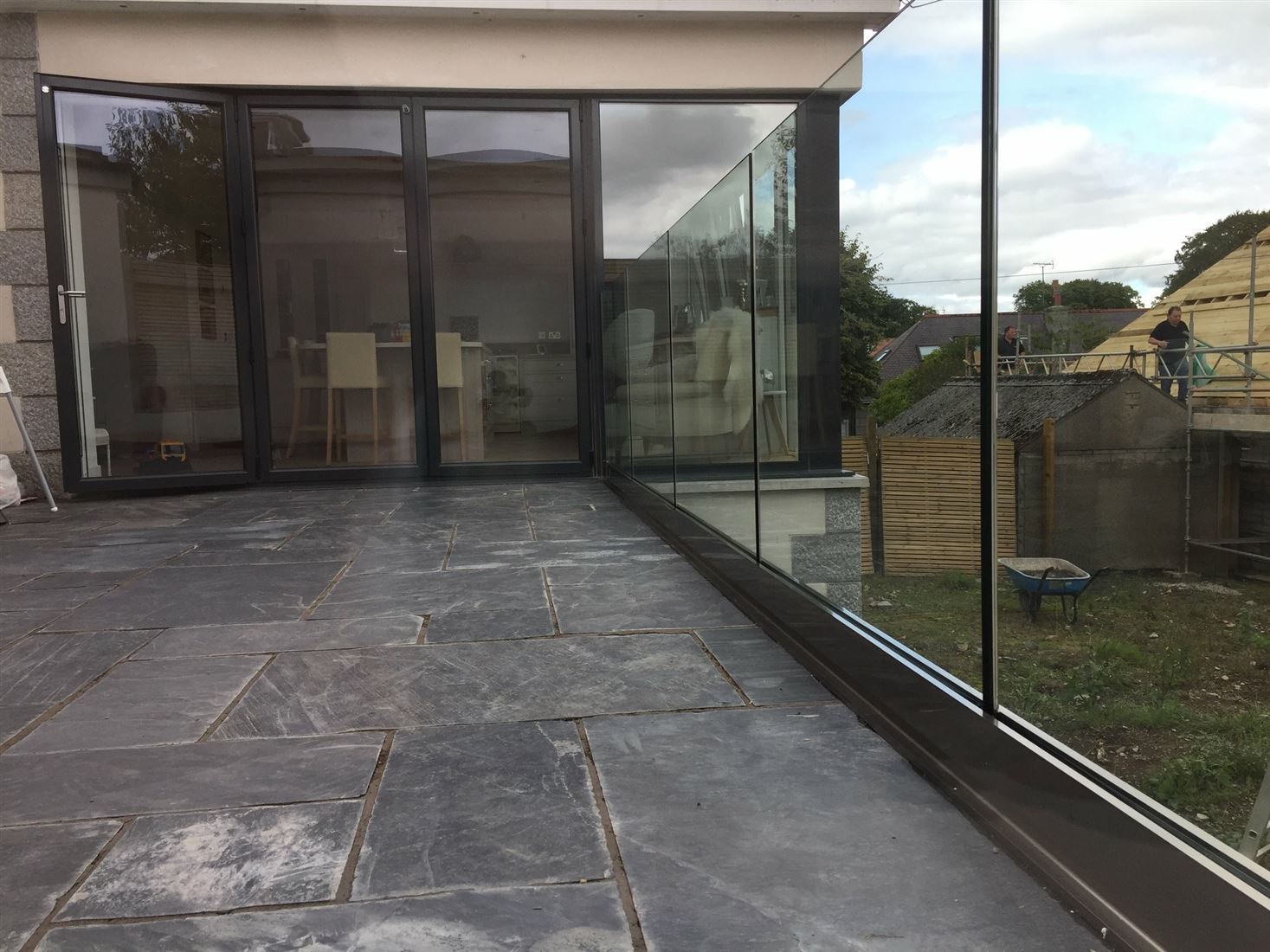 8 metres of our SG12 Frameless Glass Balustrade (fitted above floor level) with BalcoNano® self-cleaning glass coating installed at a property in Aberdeen 