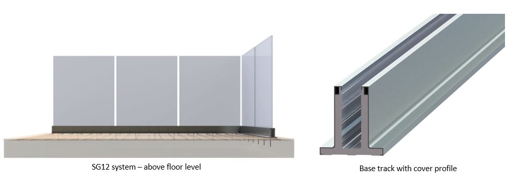 frameless SG12 system above floor level