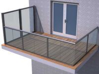 Curved anodised aluminium railing