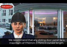 What size of curved sliding door panel do you recommend video screenshot