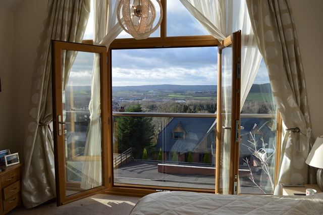 glass balcony inside view