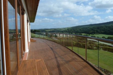 Curved Glass Balcony in Rural Scotland