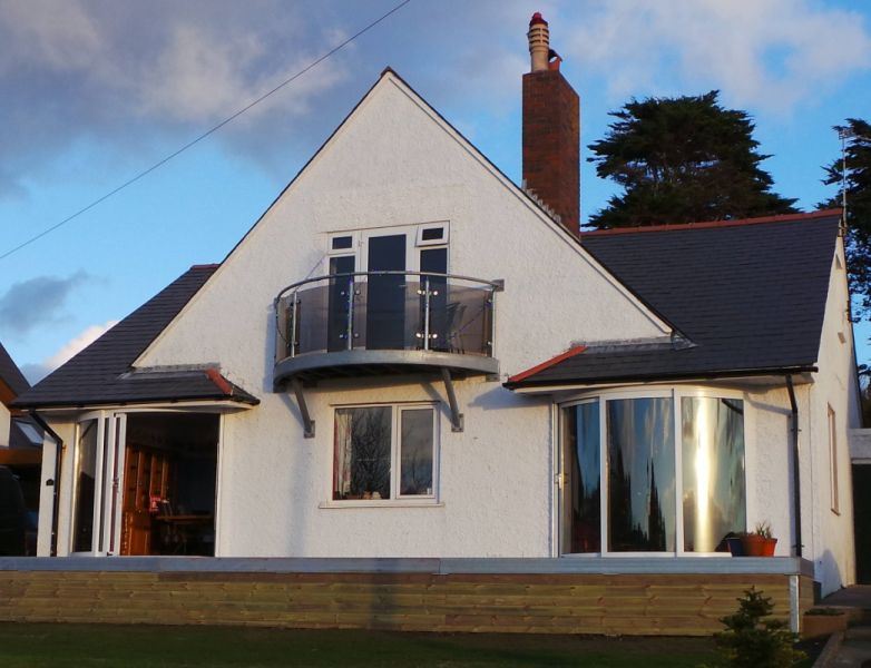 curved glass doors in wales