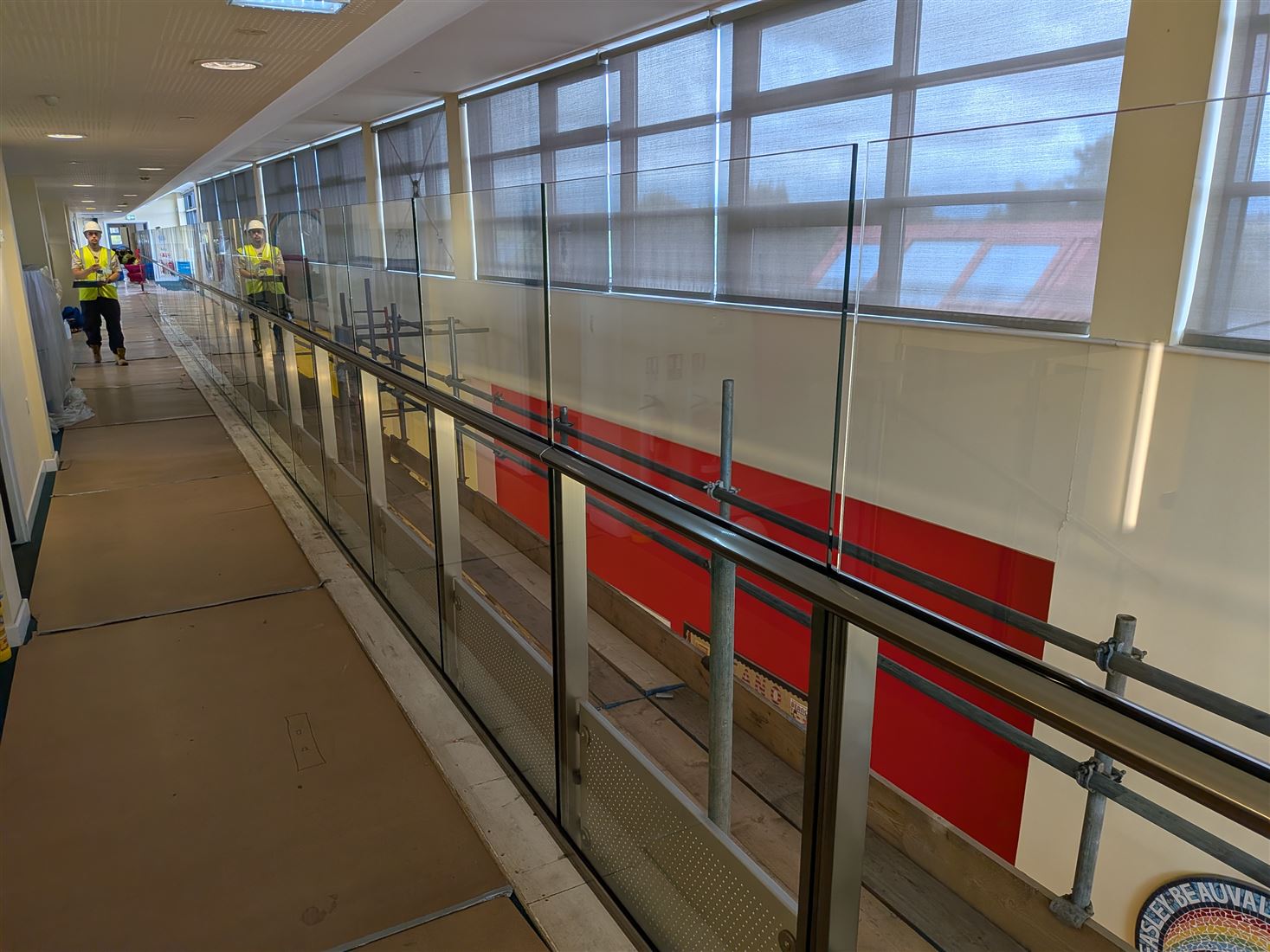 Non-climbable balustrade 1.8 metres high at a primary school