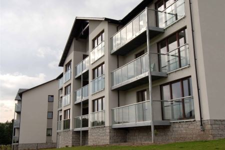 Glass Balconies on apartments in Aberdeen