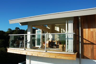 Silver Aerofoil Glass Balustrade