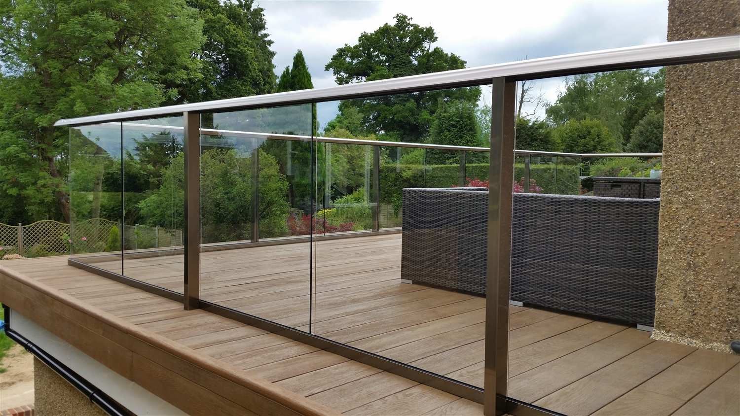 Balcony with Composite Decking and Glass Balustrade