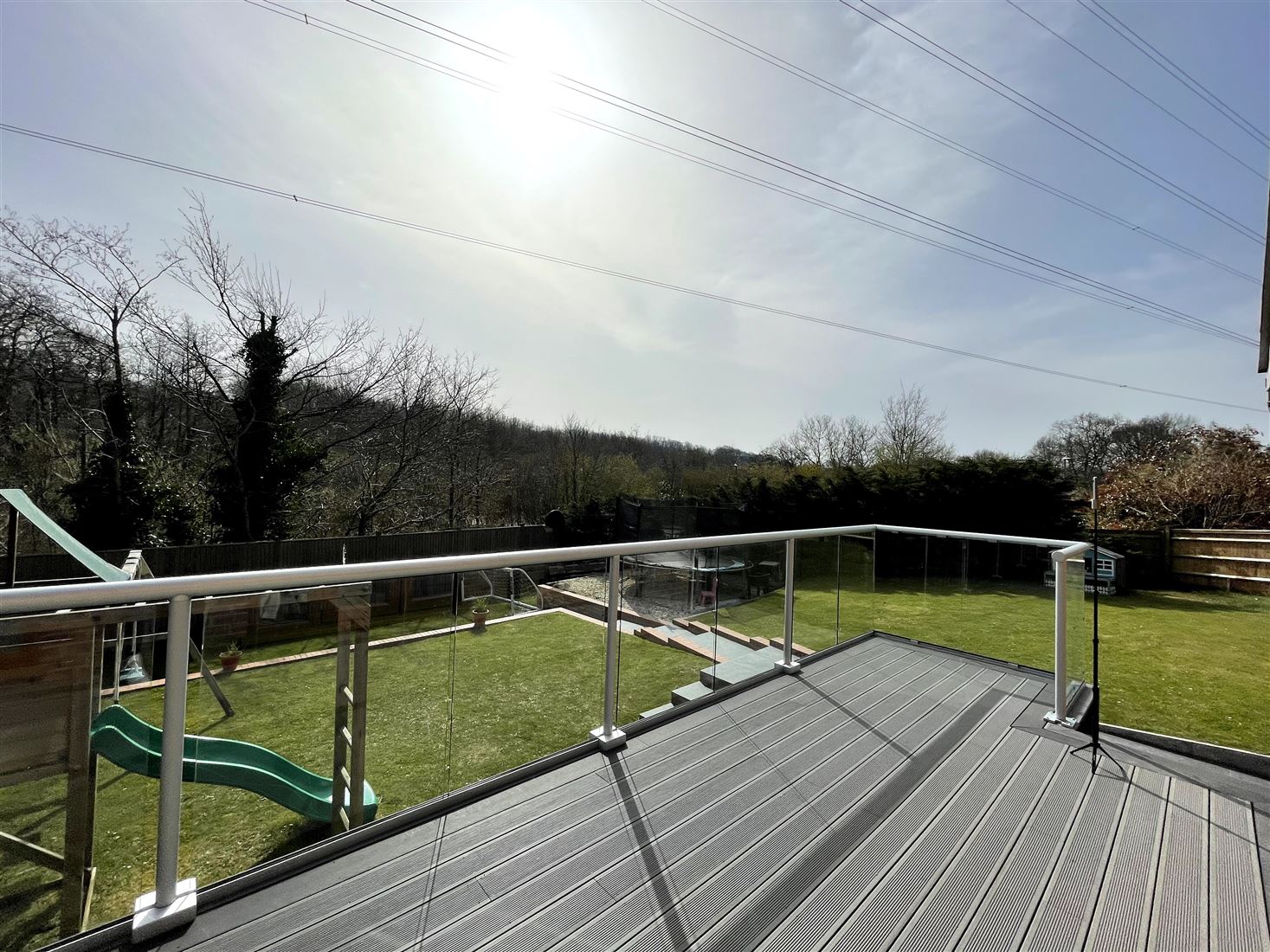 Clear glass balcony