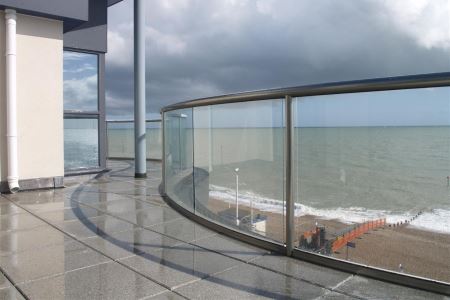 Curved Glass Balustrades by the Sea