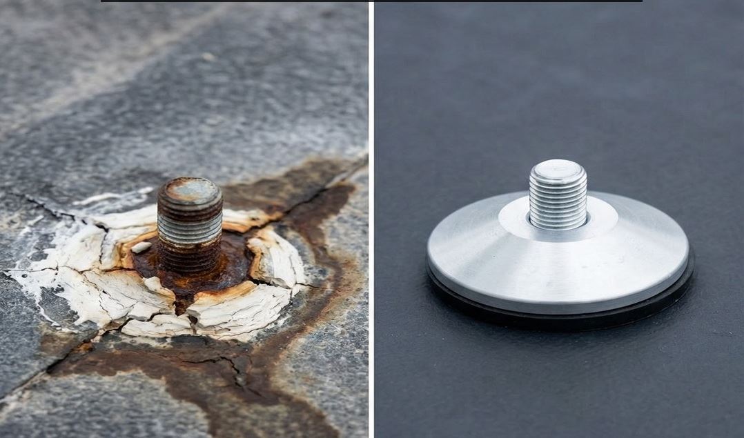 penetrative fixing through waterproofing