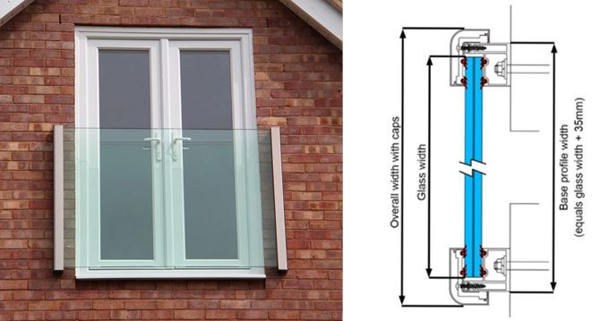 Frameless Juliet Balcony