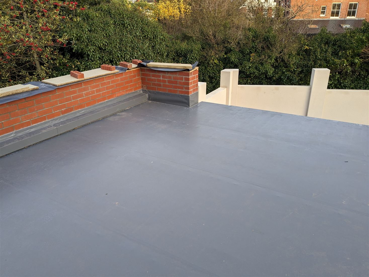 finished roof surface - not to penetrate the waterproofing