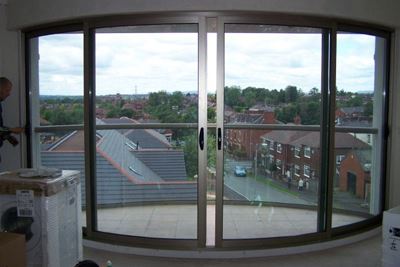 Concave Curved Doors and Convex Curved Balcony Oldham Lancashire