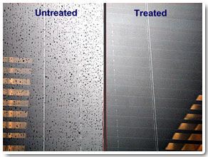untreated and treated glass