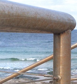 Example of rust on handrails