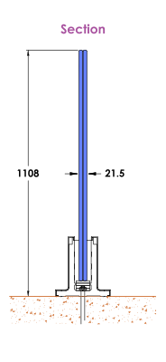 Glass Balustrade - The Class-leading - SG12 Frameless (Surface Mounted Above Floor) Section