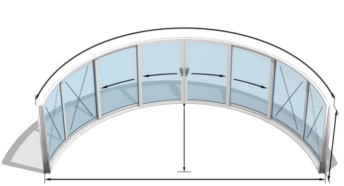 W8-4F - 8 Doors, 4 Sliding, 4 Fixed