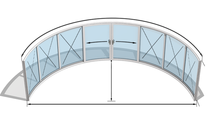 W8-6F - 8 Doors, 2 Sliding, 6 Fixed