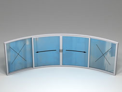 Curved Glass Sliding Doors - W4F