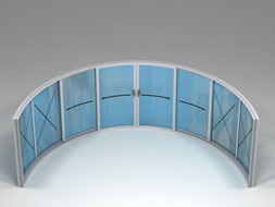Curved Glass Sliding Doors - W8-4F