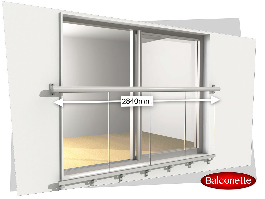 2840 mm wide Juliet Balcony