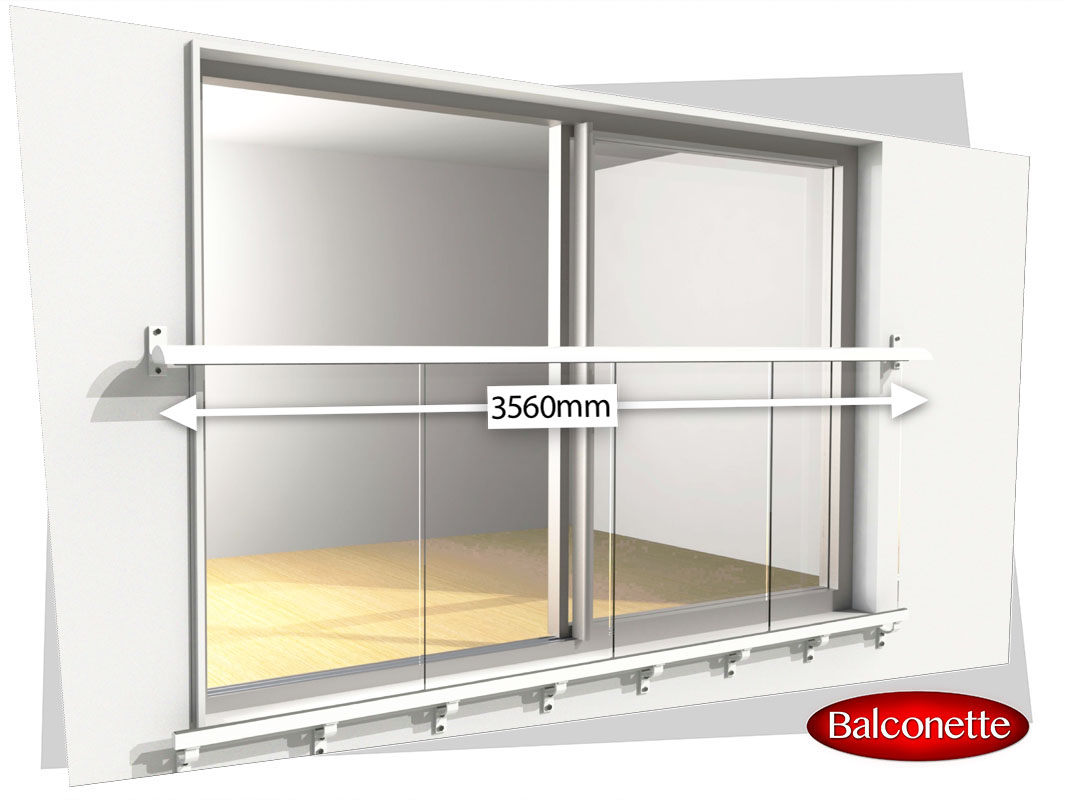 3560 mm wide Juliet Balcony