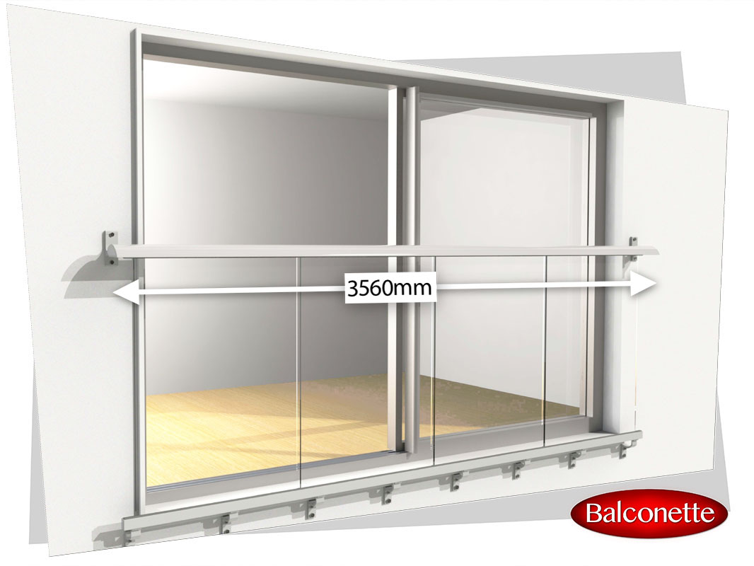 3560mm wide Juliet Balcony