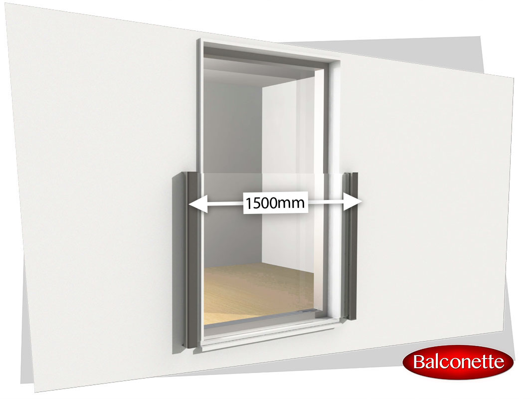 1500mm wide Juliet Balcony