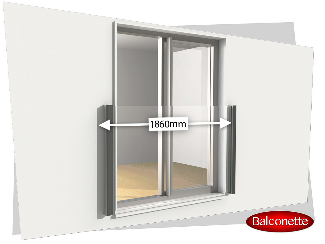 1860mm wide Juliet Balcony