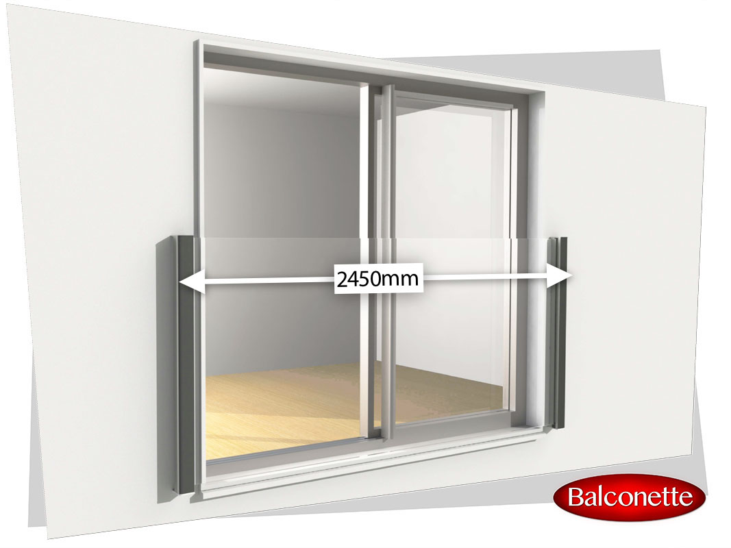 2450mm wide Juliet Balcony