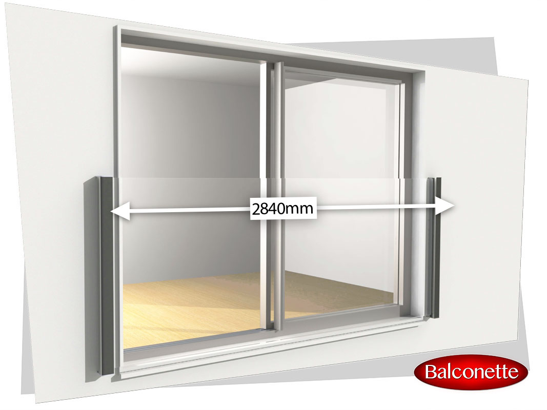2840mm wide Juliet Balcony
